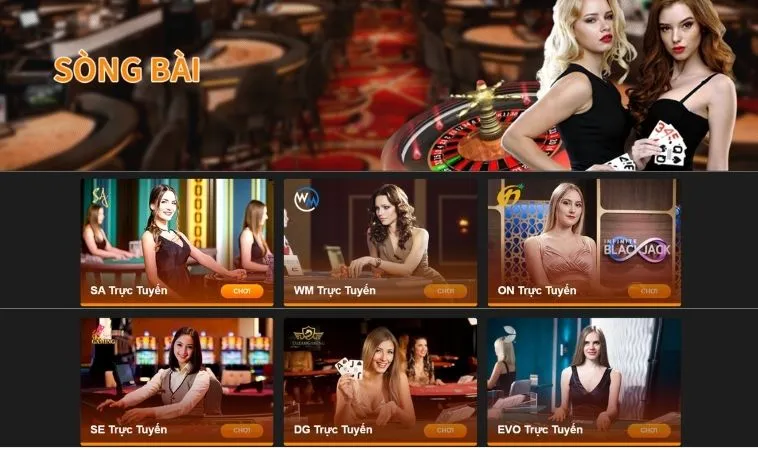 Sảnh Casino online HB88 hợp tác với nhiều nhà cung cấp hàng đầu