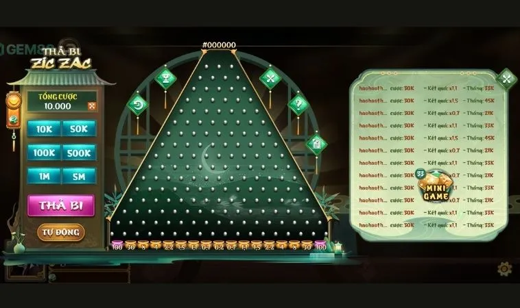 Giao diện chơi game nhanh ZicZac tại HB88